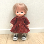 送料無料 メルちゃん 秋冬ワンピース