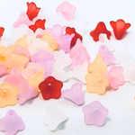 🌸すりガラス風朝顔ビーズ🌸ピンク系🌸60個🌸20