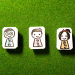 似顔絵つきお名前  消しゴムはんこ