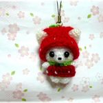 ✿ｓ…様オーダー分✿あみぐるみ✿いちごコスプレ🍓チワワちゃんストラップ♪