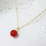 カーネリアン（6ｍｍ）ネックレス☆
