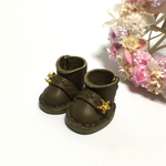 ＊送料無料＊mini☆mini  ミニチュアショートブーツ⑭（星&カーキ)