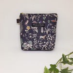 リバティ Yoshie ヨシエ ネイビー ふわふわポーチ デジカメケース コスメポーチ モバイルバッテリー