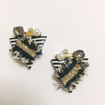 三角ボーダーピアス イヤリング