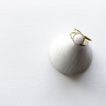 天然石：stone×brass ring