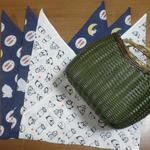 ＊＊Ｃ様専用＊＊＜エコクラフト＞かごバッグ（竹持ち手・あずま袋付き）＋あずま袋２枚