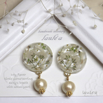 コットンパール付 サークルピアス / イヤリング anela 
