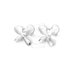 PDT-1277-MR【2個入り】オーキッドフラワーリーフペンダント,Orchid Flower Leaf