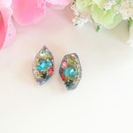 ビジュー鉱石のピアス(カラフル)