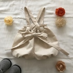 ナチュラル ハーフリネン💐ベビーサロペット 