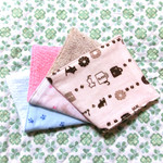 3枚セット ハンカチ いろいろねこ ダブルガーゼタオル 20×10 1861