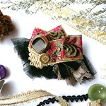 Pink Gold ethnic  Ribbon  ヘアクリップ