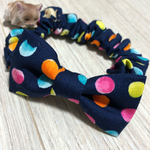 カラフルドットのシュシュ首輪