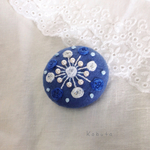 雪の華 刺繍ブローチ ヘアゴム
