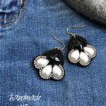 ぷっくり♡大ぶりビーズ刺繍の揺れるピアス