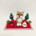 お正月飾り＊しばわんこ(茶)