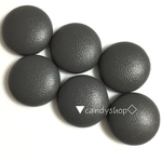 darkgray leather cabochon
