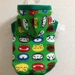 おもしろアニマル顔のフード付きタンクトップ(グリーン）