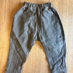 リネンサルエルパンツ★M★ブラックグレー