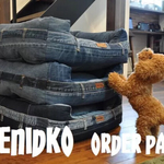 amufra様オーダー専用ページ【受注製作】『DENIDOKO』 Lサイズ　スクエア型ベッド    & DENISTARmini×2