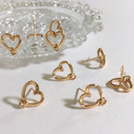 new*⋆4個2ペア★ピアス★ハート★ゴールド★ピアス★