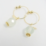 ❤SALE❤*E28***天然石ニュージェードAAA☆青リンゴイヤリング