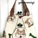 ☆SALE★しばちゃんのがま口バッグ（L）2点セット