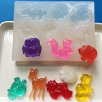 8種の動物・シリコンモールド！UVレジン使用可〇／型番427ーX