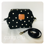 SALE!!2WAYポシェット 深型（ブラックドット）