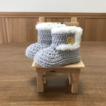 オーダーメイド☆綿100%手編みのファーブーツ