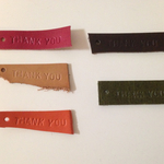 ラッピング  革刻印タグ thank you
