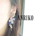 数量限定★ANRIKO新作・フラワーデザインピアス・樹脂ピアス・イヤリング