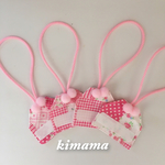 【名入れ無料】ポンぽんネームタグ４枚set♡パッチワーク風