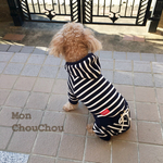 イタグレ S S トイプー 切替 ボーダー ロンパース 犬服