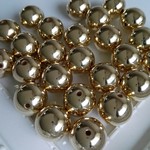 【10個】 12mm メタリック ゴールド ビーズ