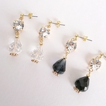 swarovski × drop glassピアス/イヤリング 