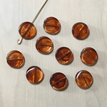 TORTOISE WAVE FLAT ROUND BEADS