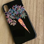 にんじん iPhoneX iPhone8 iPhone7 iPhone6 iPhone5 エクスペリア xperia スマホケース 携帯ケース スマホカバー ブラック
