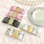 Tweed ribbon barrette