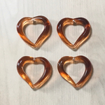 TORTOISE WAVE HEART PENDANT BEADS