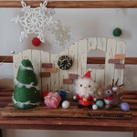 羊毛フェルトクリスマス
