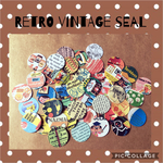 No.123◆レトロヴィンテージシール◆ラッピング◆35枚◆カット済