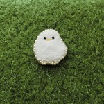 むっくむくのしろいことりちゃんブローチ