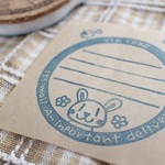 【送料無料】郵便枠うさぎと小鳥のはんこ 