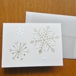 雪の結晶のメッセージカード