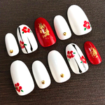 梅花 和柄 ネイルチップ