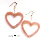  pink ︎オープンハート︎フープピアス・イヤリング