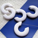 ★ヴィンテージ 　大きなパーツ　白　6個