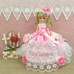 22.【12/14(木)昼12時より】リカちゃん お姫様ドレス 一点物☆ピンク
