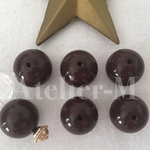 A231Dark brown 20mm アクリルビーズ(6個)A231
